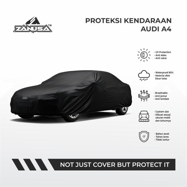 2 Cover Mobil Audi A4 Full Outdoor Selimut Waterproof Anti Panas UV Sarung Mobil Outdoor