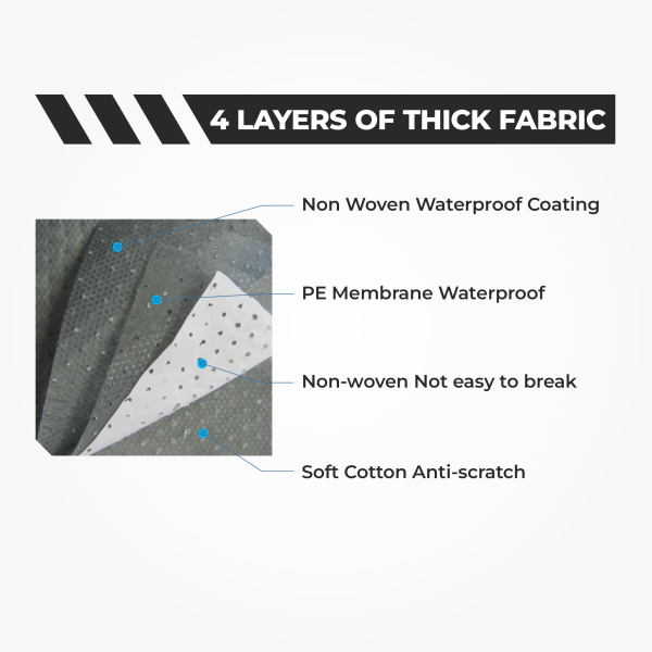 Cover Mobil Audi A4 4 Layer Selimut Waterproof Anti Panas UV Sarung Mobil Outdoor