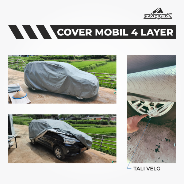 Cover Mobil Audi A4 4 Layer Selimut Waterproof Anti Panas UV Sarung Mobil Outdoor