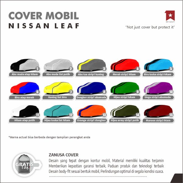 id-11134207-7rbk1-m7jvrmhe7c90e6 Cover Mobil Nissan LEAF Full Outdoor Selimut Waterproof Anti Panas UV Sarung Mobil Outdoor