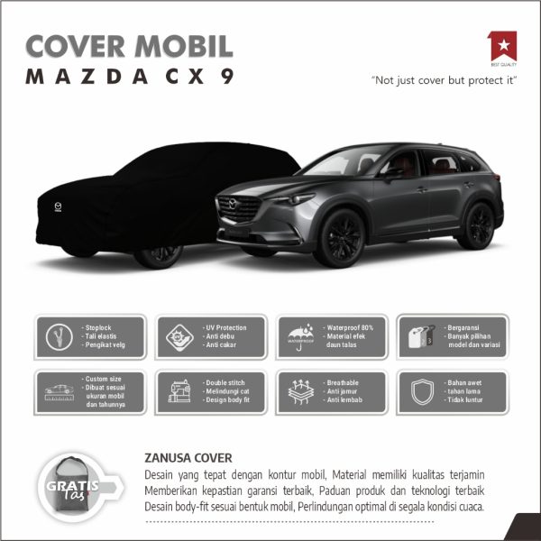 Cover Mobil Mazda CX-9 Full Outdoor Selimut Waterproof Anti Panas UV Sarung Mobil Outdoor