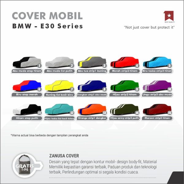 Cover Mobil BMW E30 Series Full Outdoor Selimut Waterproof Anti Panas UV Sarung Mobil Outdoor