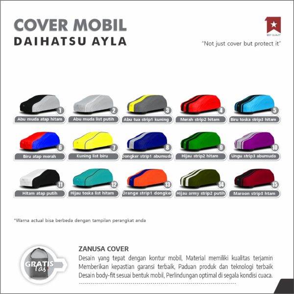 id-11134207-7rbkb-m6oubg1kibon25 Cover Mobil Daihatsu AYLA Semi Outdoor Selimut Waterproof Anti Panas UV Sarung Mobil Outdoor