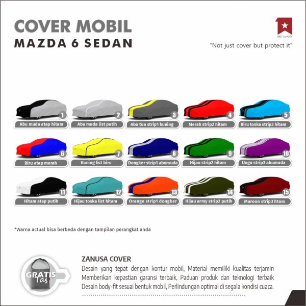 Cover Mobil Mazda 6 Sedan 4 Layer Selimut Waterproof Anti Panas UV Sarung Mobil Outdoor