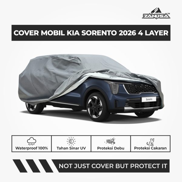 Cover Mobil KIA Sorento 2020 4 Layer Selimut Waterproof Anti Panas UV Sarung Mobil Outdoor