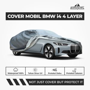 Cover Mobil Bmw I4 4 Layer Selimut Waterproof Anti Panas UV Sarung Mobil Outdoor