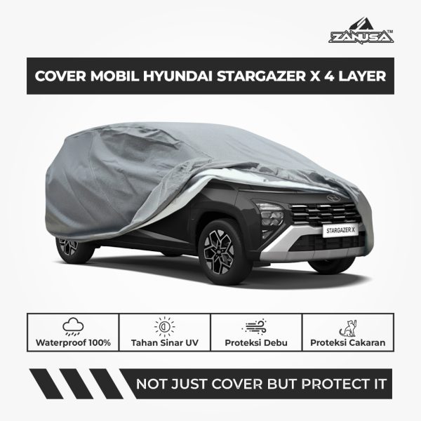 Cover Mobil Hyundai Stargazer 4 Layer Selimut Waterproof Anti Panas UV Sarung Mobil Outdoor