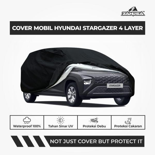 Cover Mobil Hyundai Stargazer 4 Layer Selimut Waterproof Anti Panas UV Sarung Mobil Outdoor