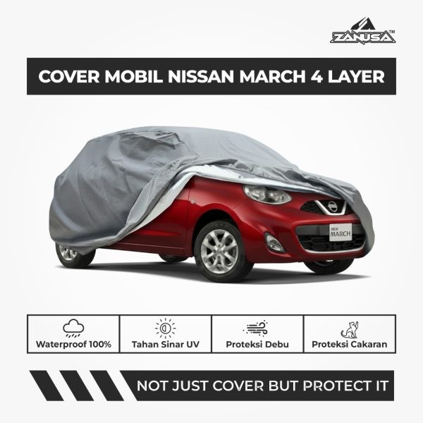 id-11134207-81ztq-mr72easl83d3c6 Cover Mobil Nissan March 4 Layer Selimut Waterproof Anti Panas UV Sarung Mobil Outdoor