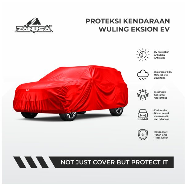Cover Mobil Wuling Eksion EV Full Outdoor Selimut Waterproof Anti Panas UV Sarung Mobil Outdoor