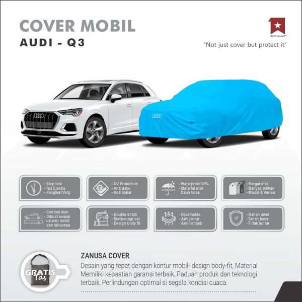 Cover Mobil Audi Q3 Variasi Selimut Waterproof Anti Panas UV Sarung Mobil Outdoor