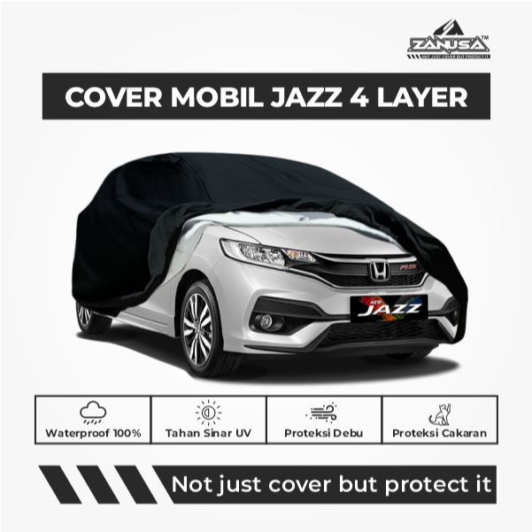 Cover Mobil Honda Jazz 4 Layer Selimut Waterproof Anti Panas UV Sarung Mobil Outdoor