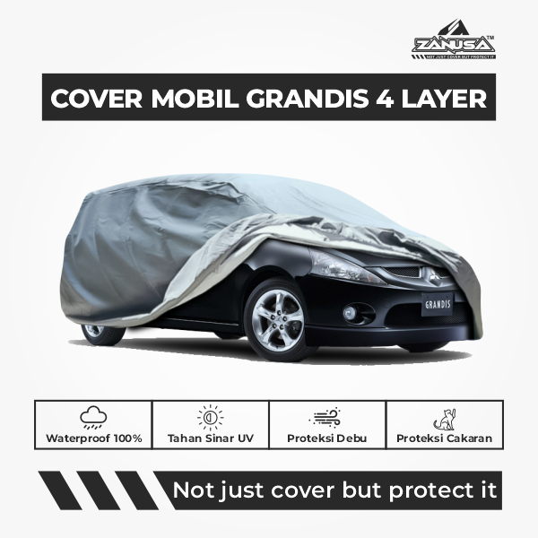 Cover Mobil Mitsubishi Grandis 4 Layer Selimut Waterproof Anti Panas UV Sarung Mobil Outdoor