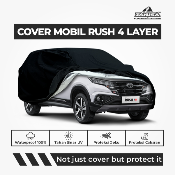 Cover Mobil Toyota Rush 4 Layer Selimut Waterproof Anti Panas UV Sarung Mobil Outdoor