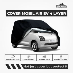 Cover Mobil Wuling EV 4 Layer Selimut Waterproof Anti Panas UV Sarung Mobil Outdoor