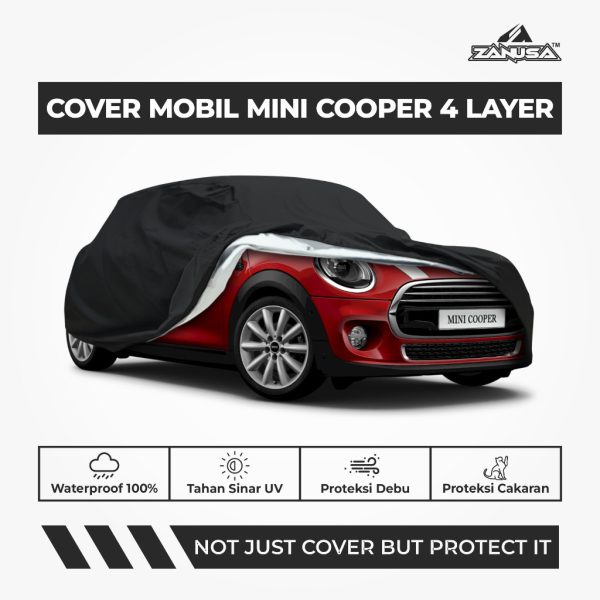 Cover Mobil Mini Cooper 4 Layer Selimut Waterproof Anti Panas UV Sarung Mobil Outdoor
