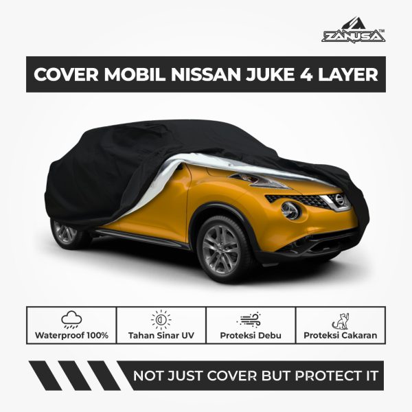 Cover Mobil Nissan Juke 4 Layer Selimut Waterproof Anti Panas UV Sarung Mobil Outdoor