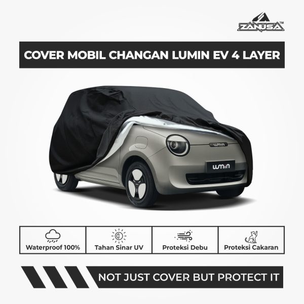 Cover Mobil Changan Lumin EV 4 Layer Selimut Waterproof Anti Panas UV Sarung Mobil Outdoor