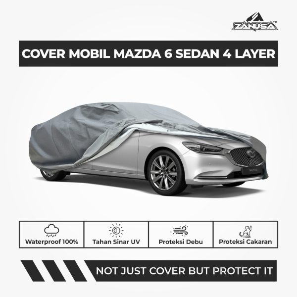 Cover Mobil Mazda 6 Sedan 4 Layer Selimut Waterproof Anti Panas UV Sarung Mobil Outdoor (2)
