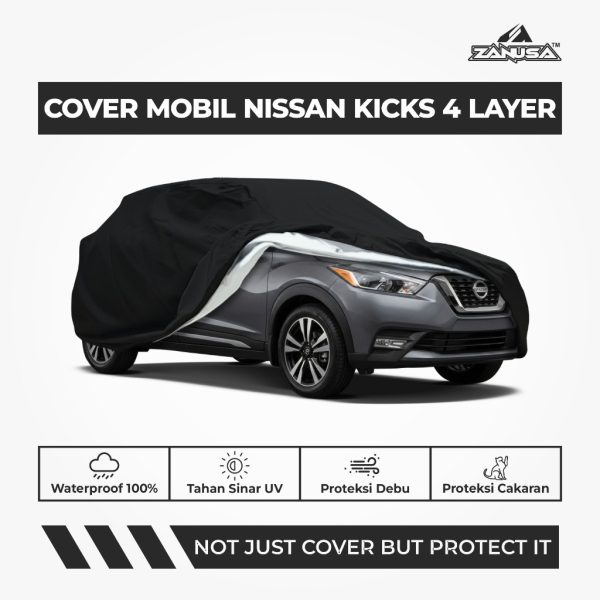 Cover Mobil Nissan Kicks 4 Layer Selimut Waterproof Anti Panas UV Sarung Mobil Outdoor