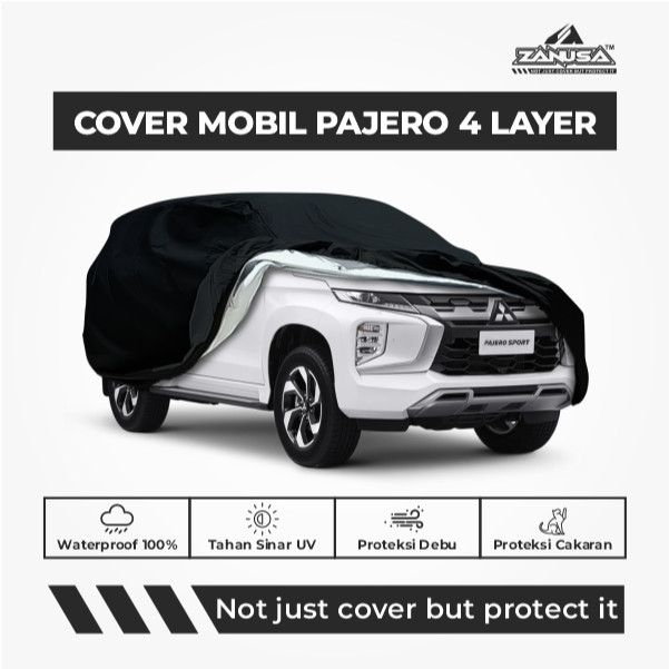 Cover Mobil Mitsubishi Pajero 4 Layer Selimut Waterproof Anti Panas UV Sarung Mobil Outdoor